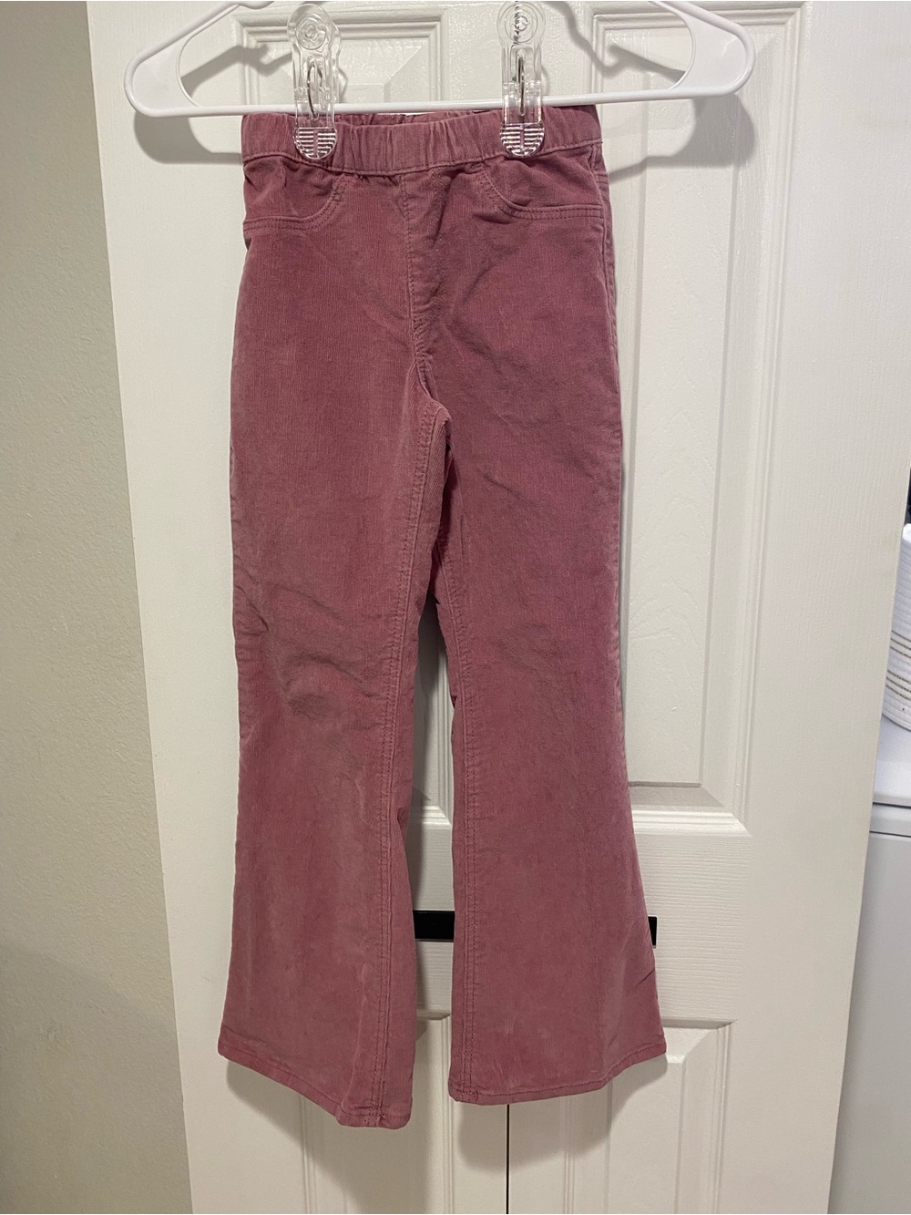 H&M Dusty Mauve Corduroy Flare Pants Girls Size 7